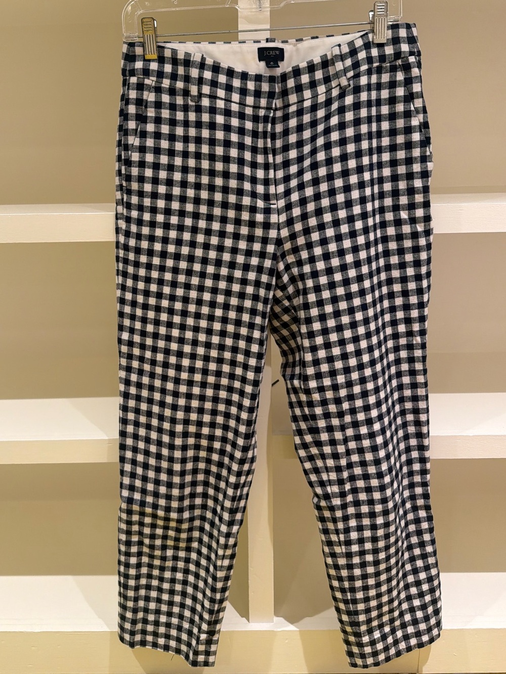 J. Crew Gingham Slacks (size 6)